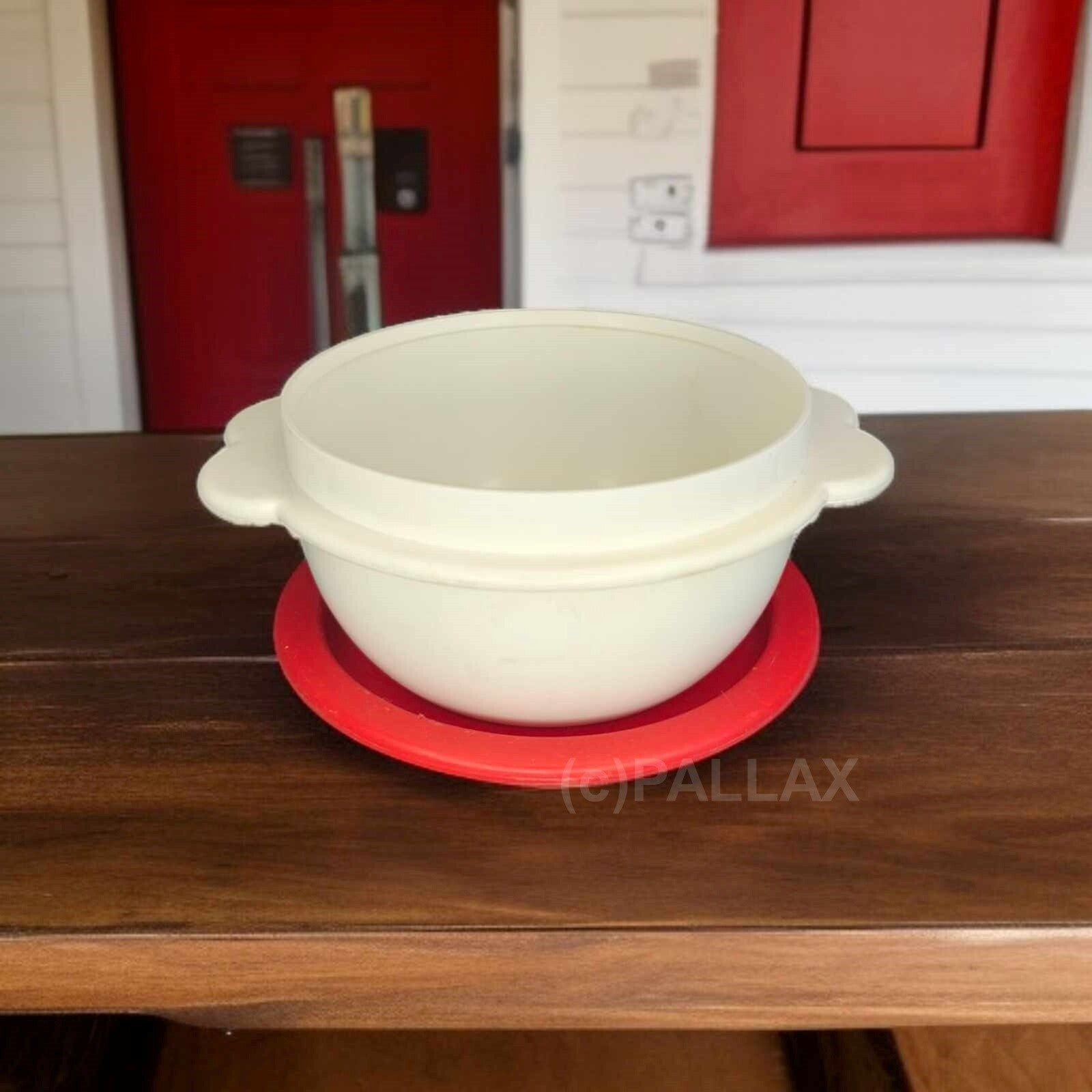TUPPERWARE B20 FRISCHE-EXPRESS SCHÜSSEL 400 ML ROT WEISS VORRATSDOSE