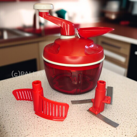 TUPPERWARE D150 QUICK-CHEF 3 ROT 1,3 L RÜHRGERÄT SCHNEIDER MIXER KÜCHENMASCHINE