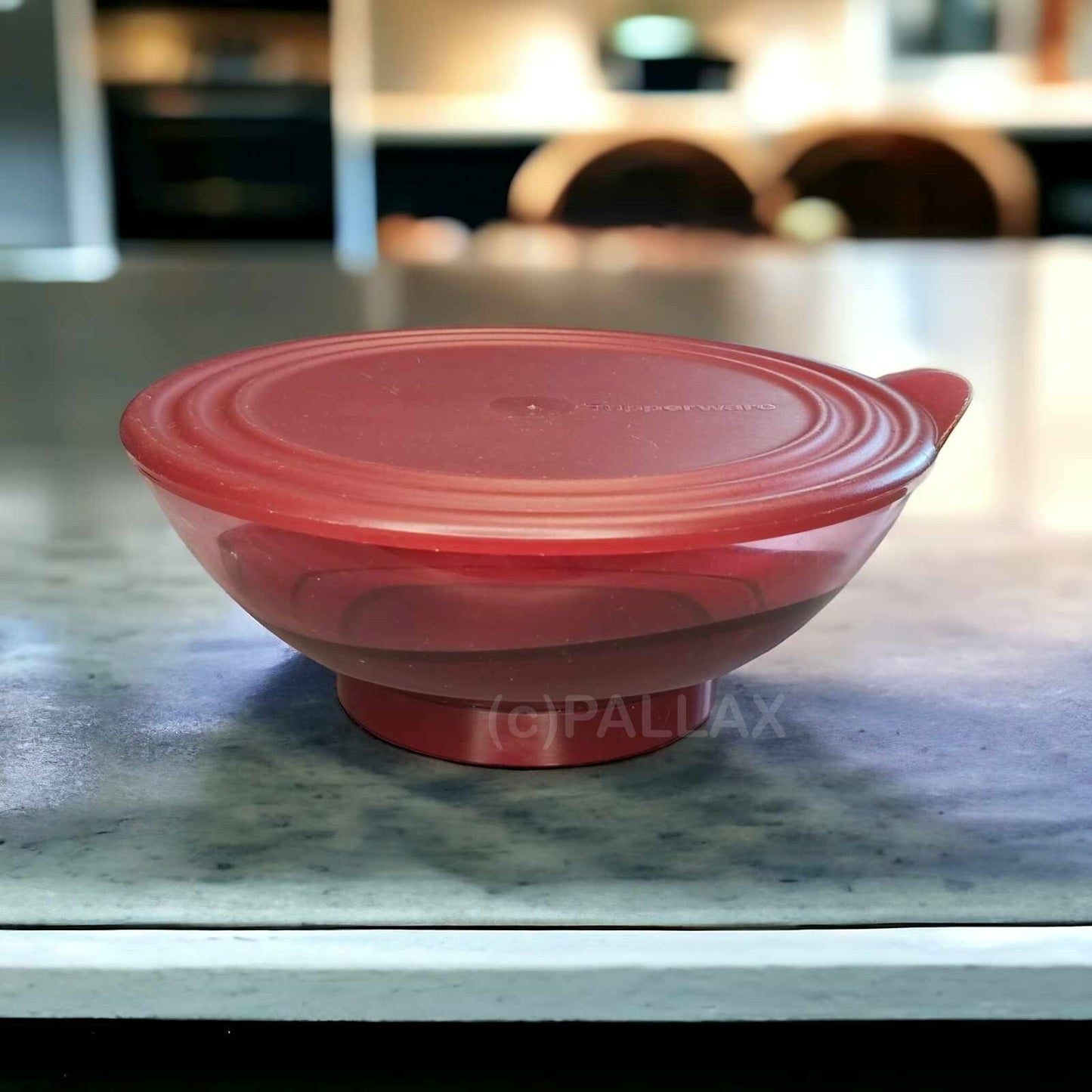 TUPPERWARE C121 ELEGANZIA SCHÜSSEL 1,5 L ROT SONDERFARBE