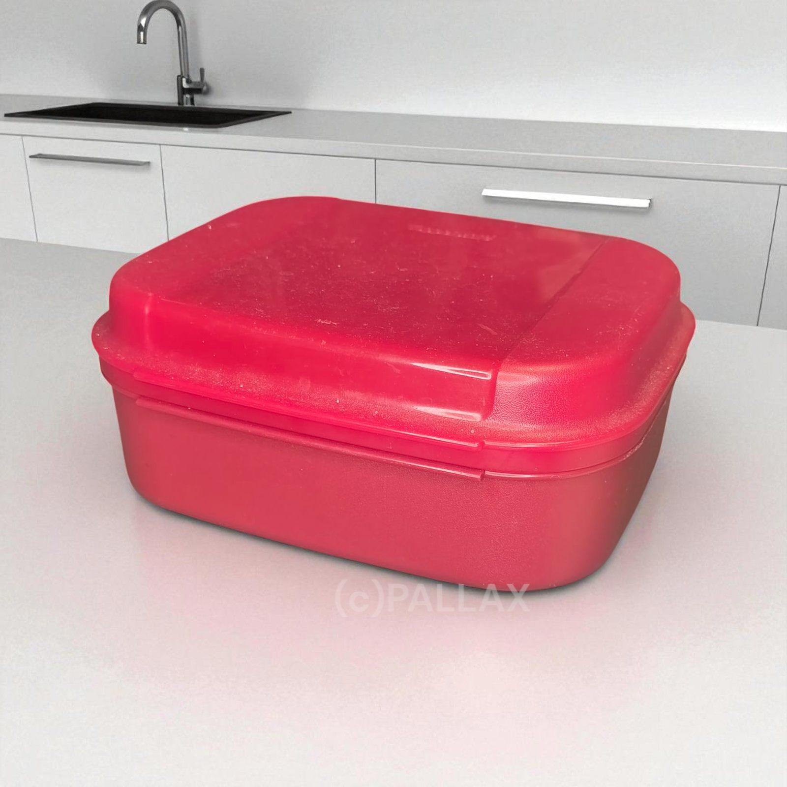 TUPPERWARE A02 NASCHKÄTZCHEN 1,7 L ROT BROTDOSE VESPERBOX