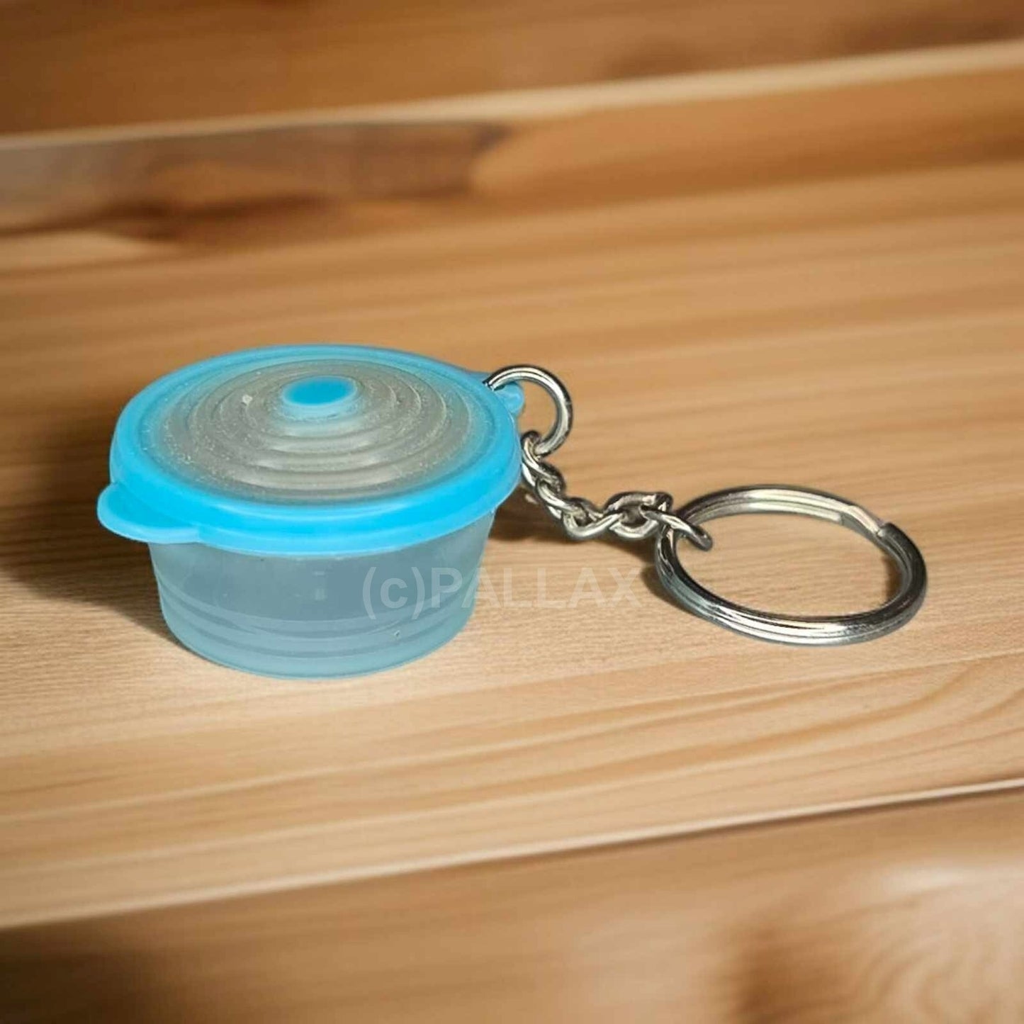 TUPPERWARE SCHLÜSSELANHÄNGER BUNGEE HELLBLAU
