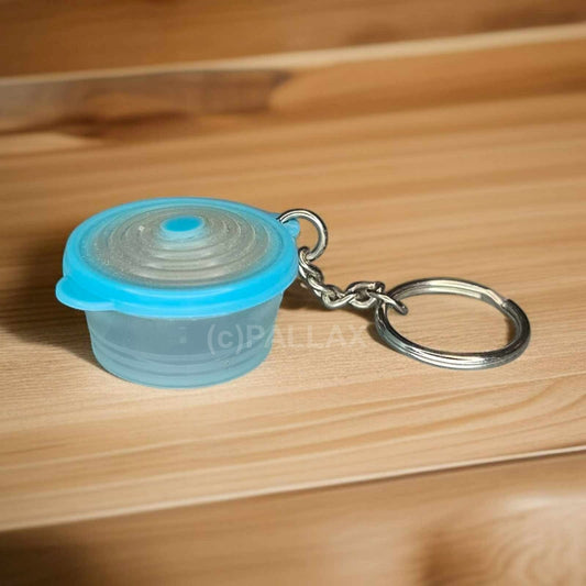 TUPPERWARE SCHLÜSSELANHÄNGER BUNGEE HELLBLAU