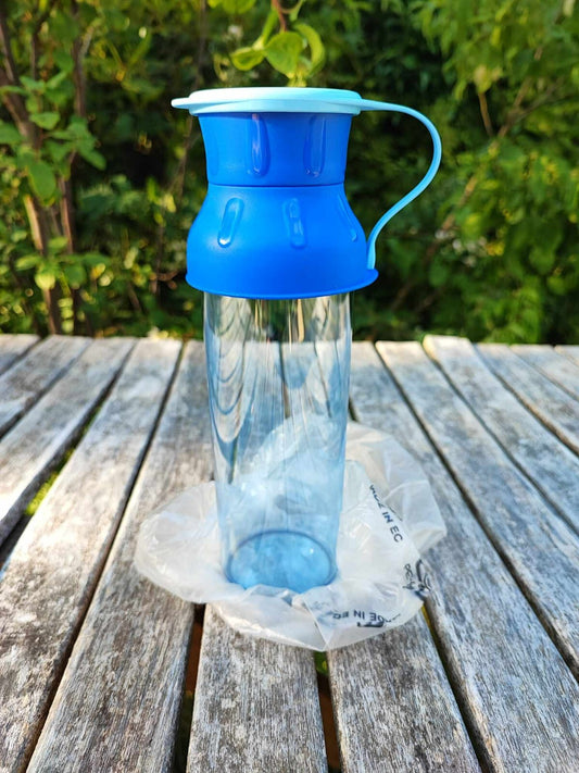 TUPPERWARE MEDITERRANO DRNKMAN TRINKFLASCHE SONDERMODELL BLAU