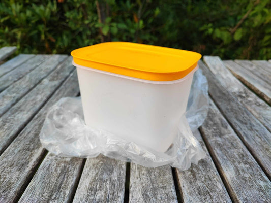 TUPPERWARE G35 EIS-KRISTALL 1,1 L GEFRIERBEHÄLTER GELB