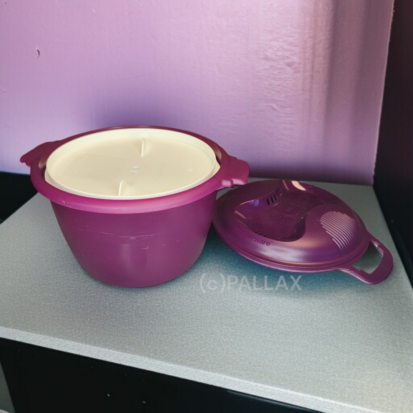 TUPPERWARE I56 REIS-MEISTER 2,2 L LILA REISKOCHER MIKROWELLE