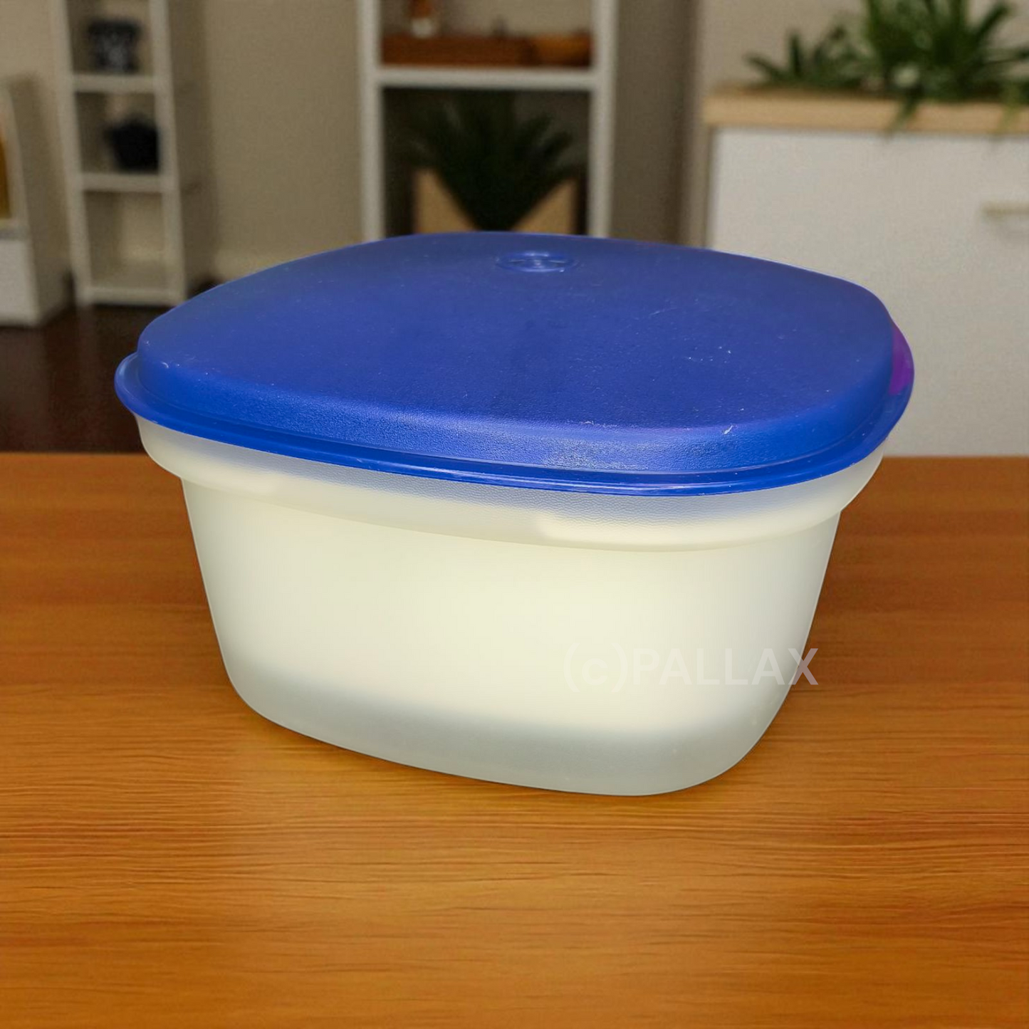 TUPPERWARE C37 SIEB-SERVIERER 3,0 L BLAU WEISS REIS KOCHEN ÜBERBRÜHEN AUFKOCHEN