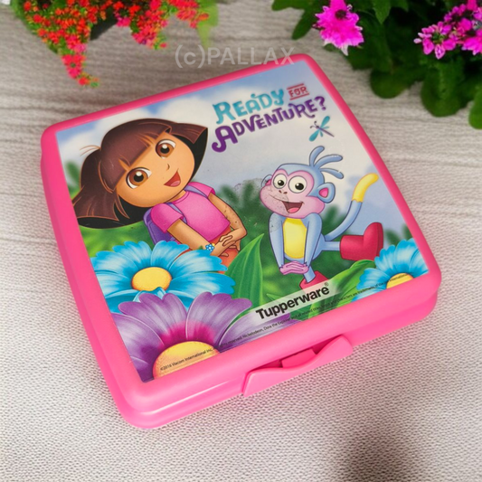 TUPPERWARE A126 SANDWICH-BOX DORA THE EXPLORER ROSA BROTDOSE VESPERBOX