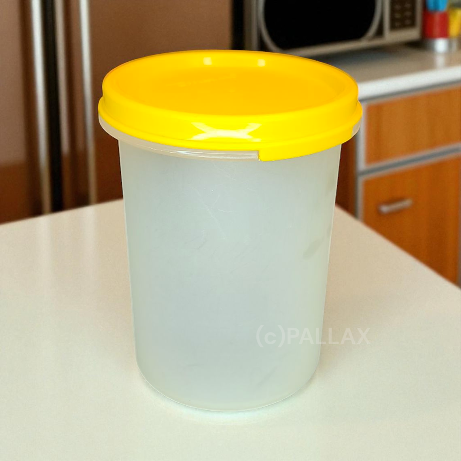 TUPPERWARE A76 EIDGENOSSE RUND 440 ML SONNEN-GELB VORRATSDOSE