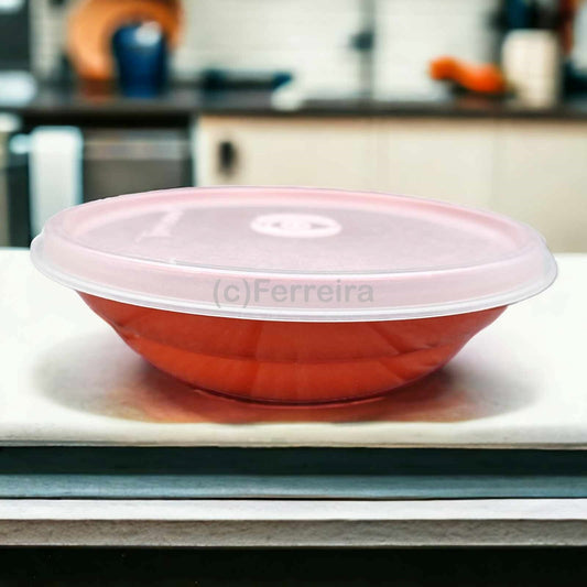 TUPPERWARE VINTAGE SERVIERSCHALE 350 ML ORANGE