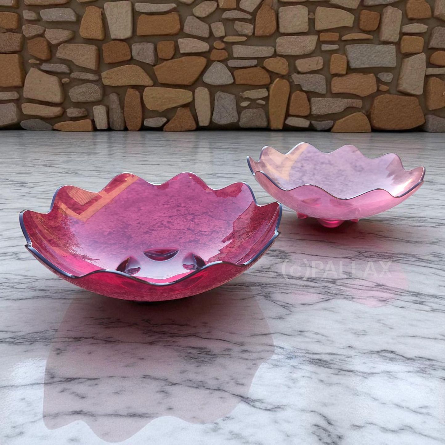 TUPPERWARE C128 ELEGANZIA VENUS-SCHALEN ROT 2x 1,6 L