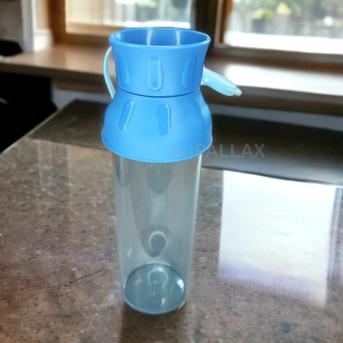TUPPERWARE MEDITERRANO DRINKMAN 420 ML BLAU TRINKFLASCHE MIT FILTER