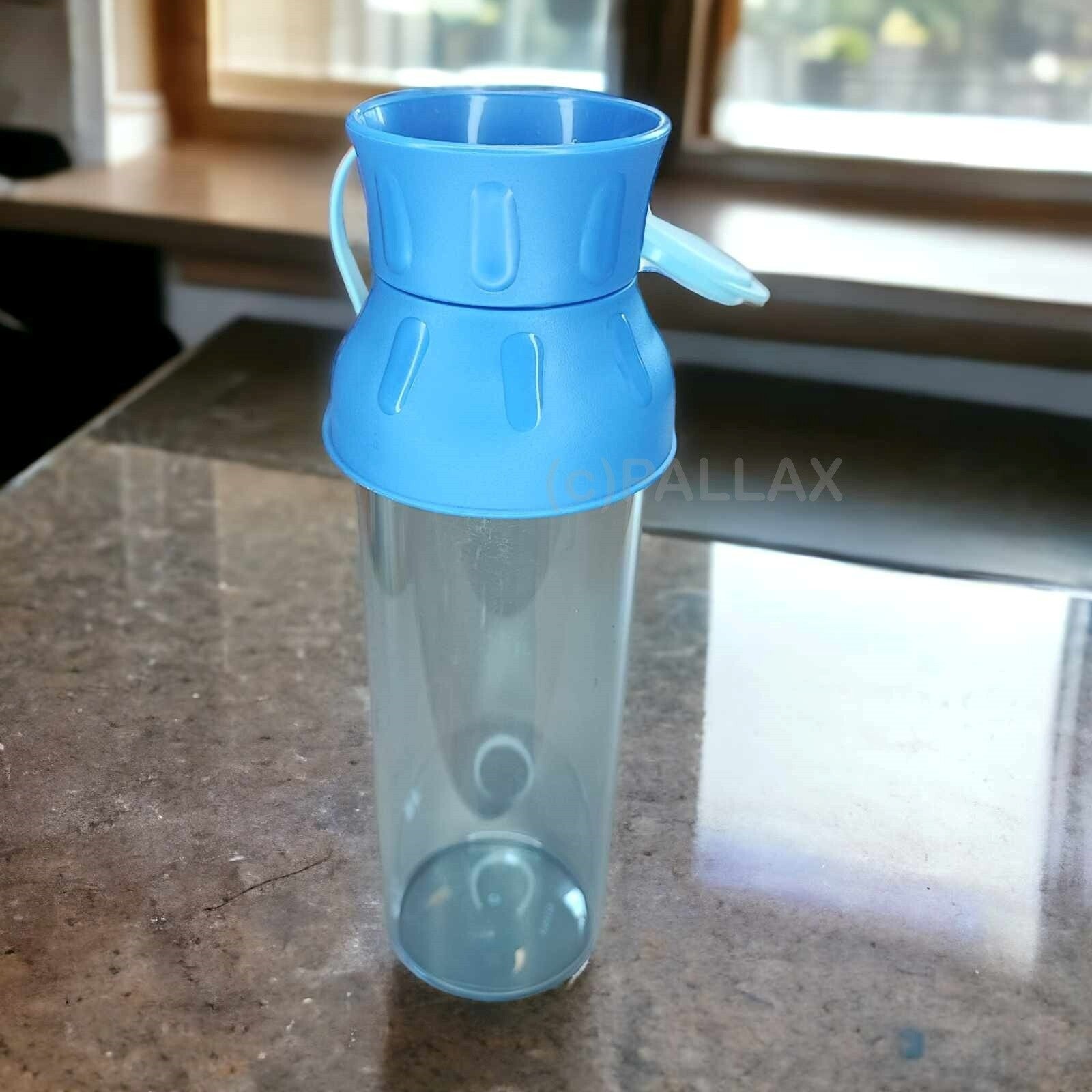 TUPPERWARE MEDITERRANO DRINKMAN 420 ML BLAU TRINKFLASCHE MIT FILTER