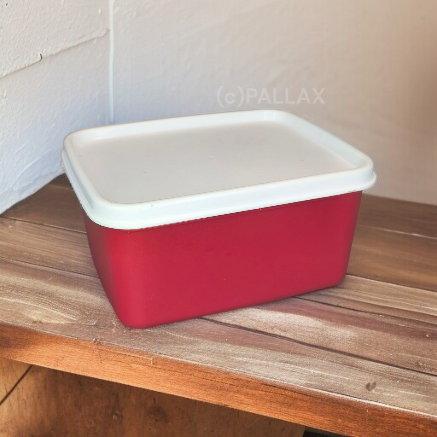 TUPPERWARE A271 BASICLINE 500 ML BEHÄLTER ROT WEISS  VORRATSDOSE