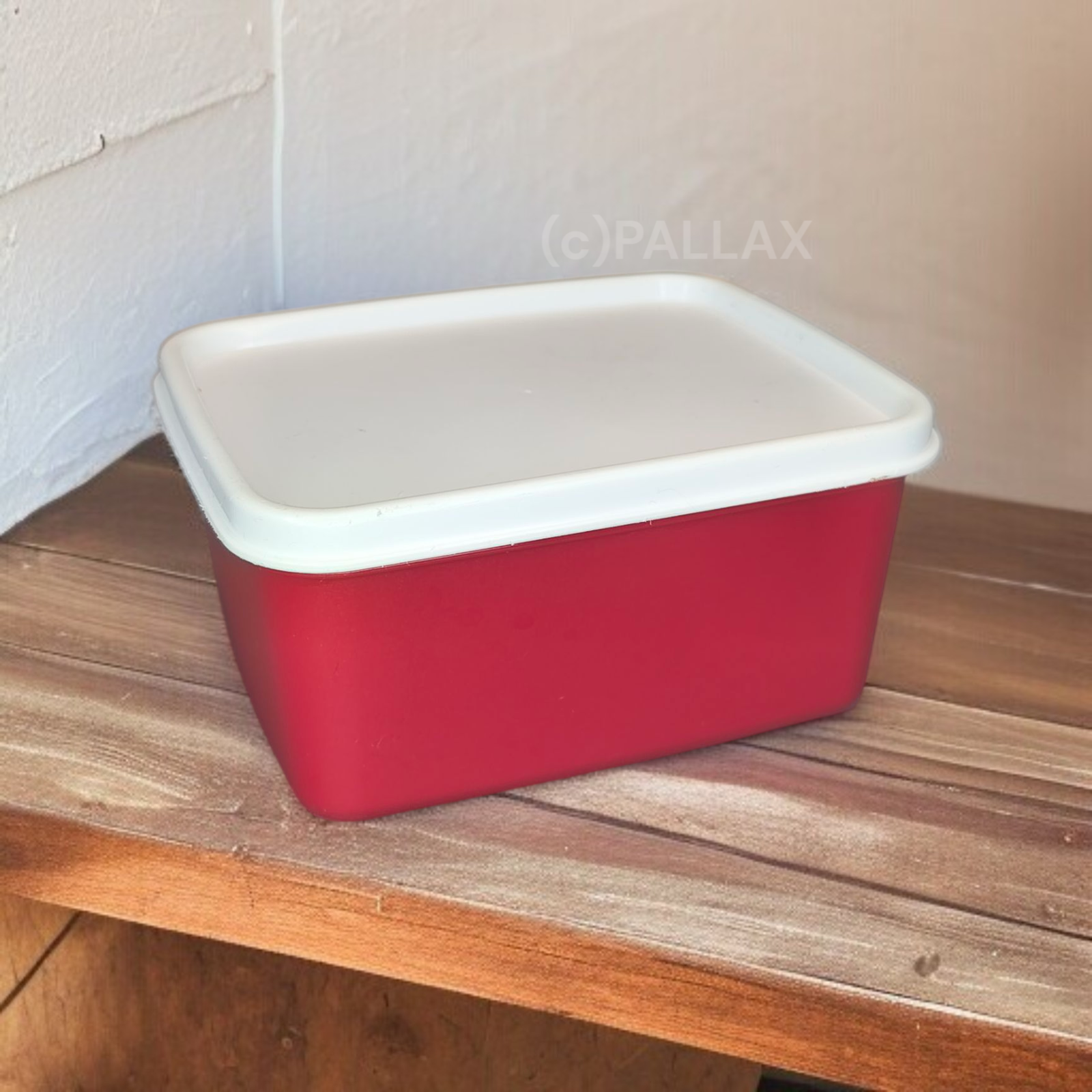TUPPERWARE A271 BASICLINE 500 ML BEHÄLTER ROT WEISS  VORRATSDOSE