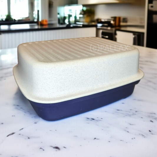 TUPPERWARE A47 BÄCKERMEISTER INDIGO WEISS BROTKORB BROTBEHÄLTER