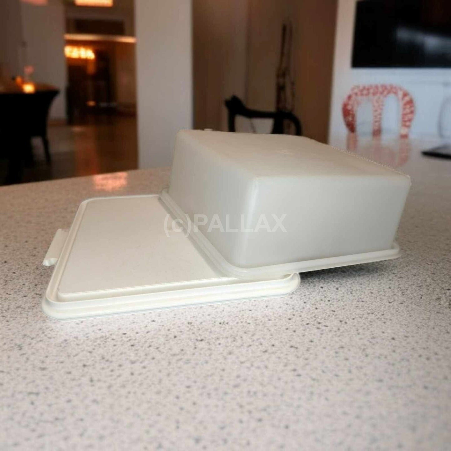 TUPPERWARE A42 ECKIGER KONDITOR WEISS TORTENBEHÄLTER