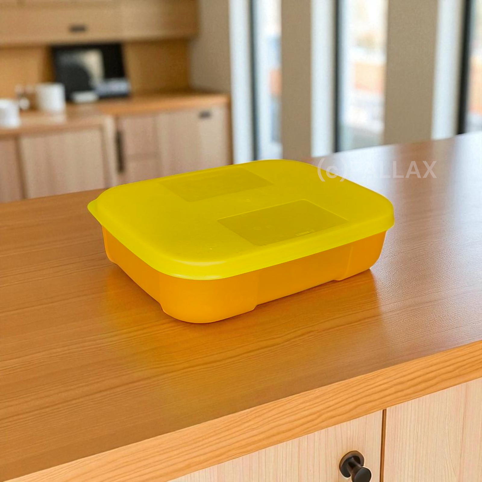 TUPPERWARE A08 KÜHLSCHRANK-SYSTEM BEHÄLTER 300 ML GELB ORANGE VORRATSDOSE