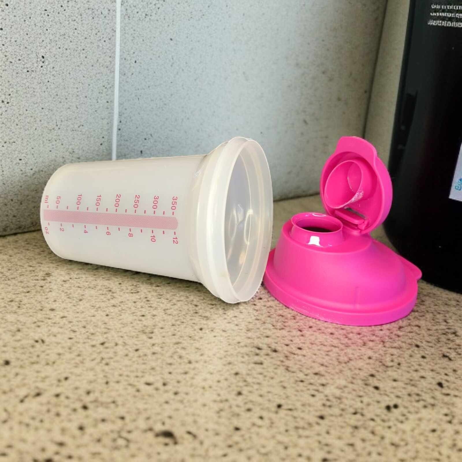 TUPPERWARE D214 SHAKE-IT 350 ML PINK SCHÜTTELBECHER MIXER SHAKER