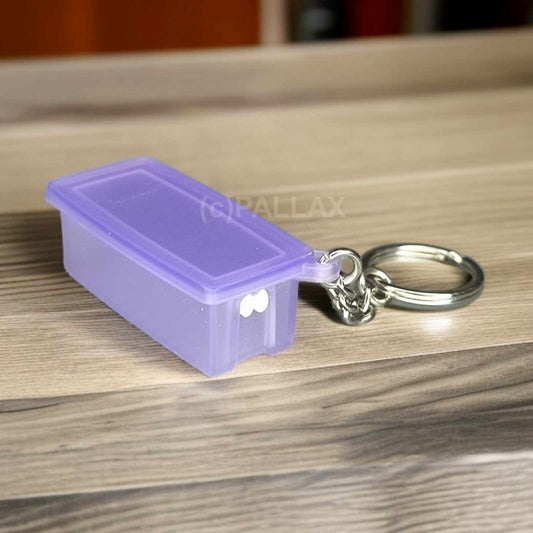TUPPERWARE SCHLÜSSELANHÄNGER PRIMA KLIMA BEHÄLTER LILA
