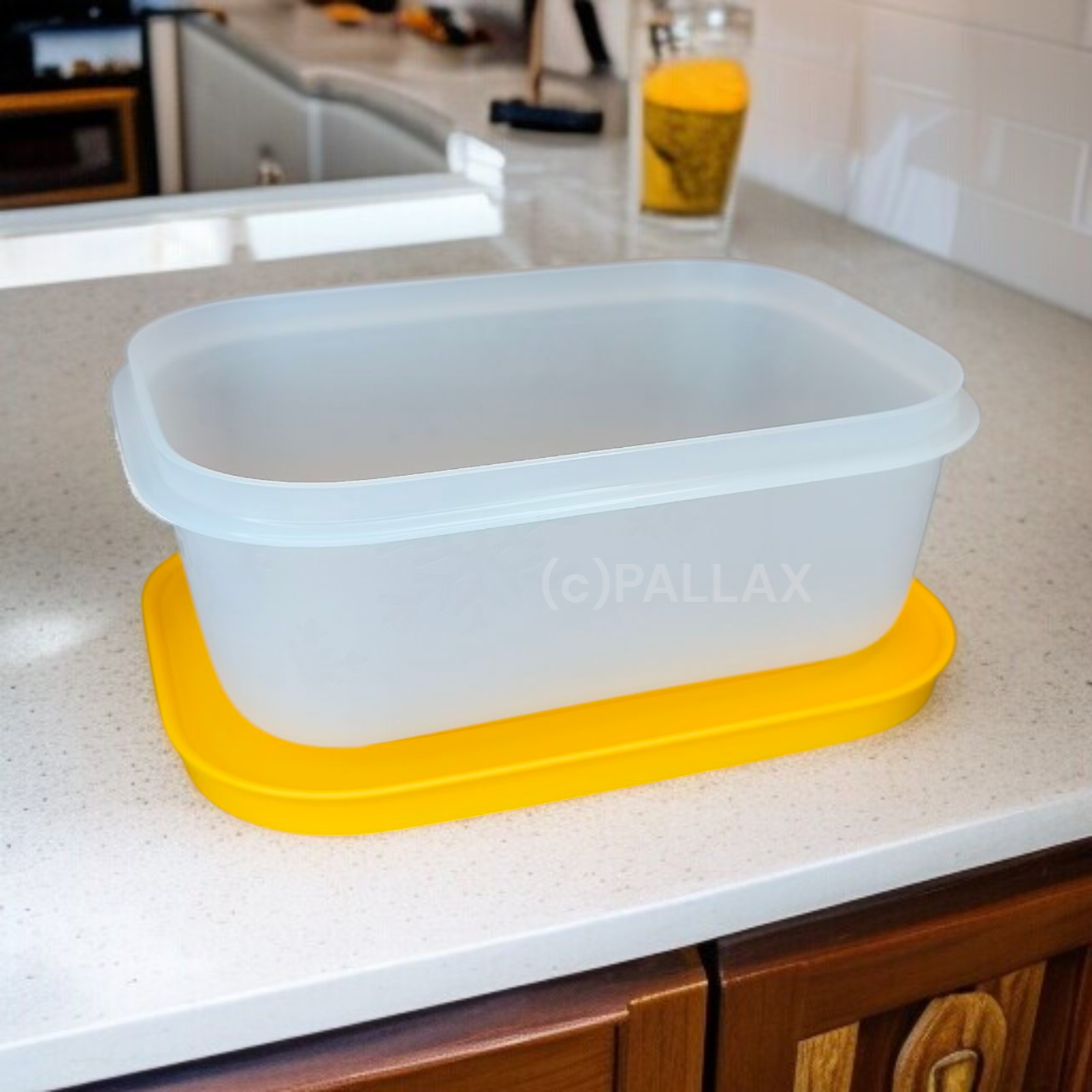 TUPPERWARE G34 EIS-KRISTALL 1450 ML GEFRIERBEHÄLTER GELB