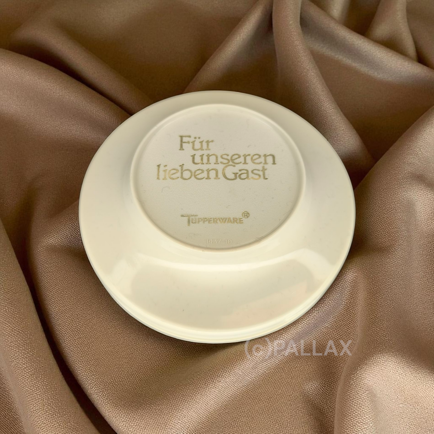TUPPERWARE B18 DUO ORIENTAL SCHÜSSEL 350 ML WEISS "FÜR UNSEREN LIEBEN GAST"