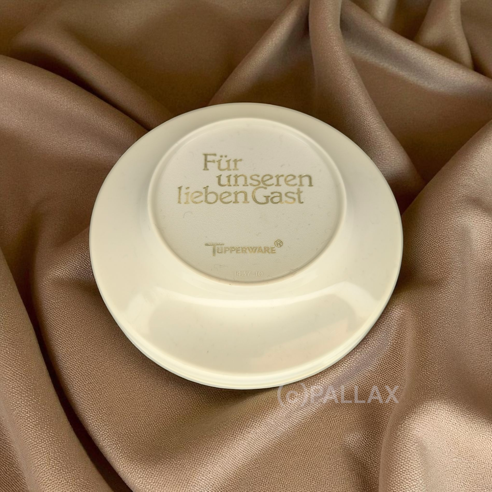 TUPPERWARE B18 DUO ORIENTAL SCHÜSSEL 350 ML WEISS "FÜR UNSEREN LIEBEN GAST"