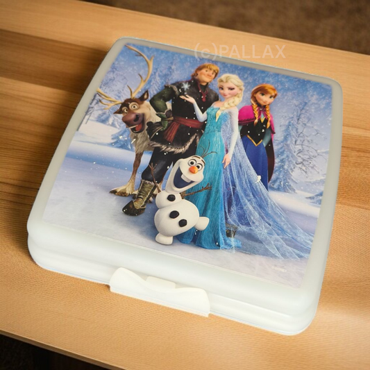 TUPPERWARE A126 SANDWICH-BOX FROZEN EISKÖNIGIN WEISS BROTDOSE VESPERBOX