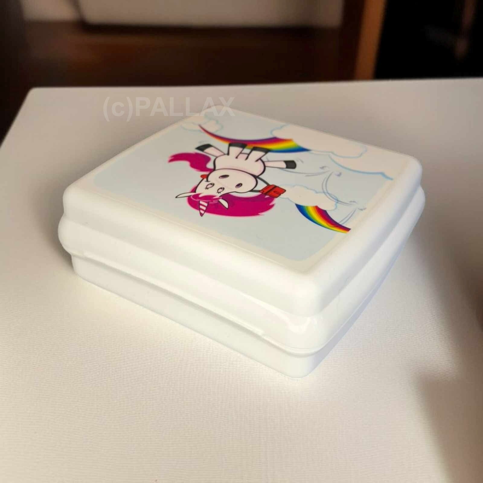 TUPPERWARE A126 SANDWICH-BOX EINHORN WEISS BROTDOSE VESPERBOX