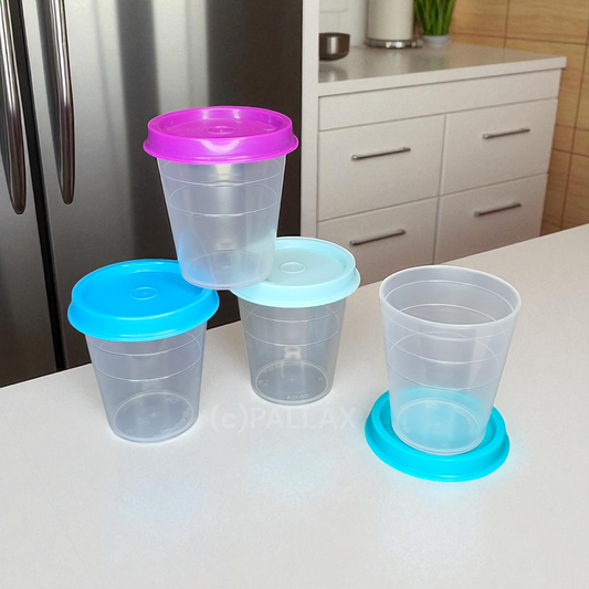 TUPPERWARE C46 VIER WICHTEL 4x 50 ML MEHRFARBIG VORRATSDOSE