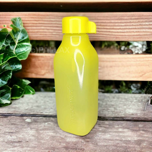 TUPPERWARE ECO EASY QUADER TRINKFLASCHE 500 ML GELB MIT SCHRAUBVERSCHLUSS