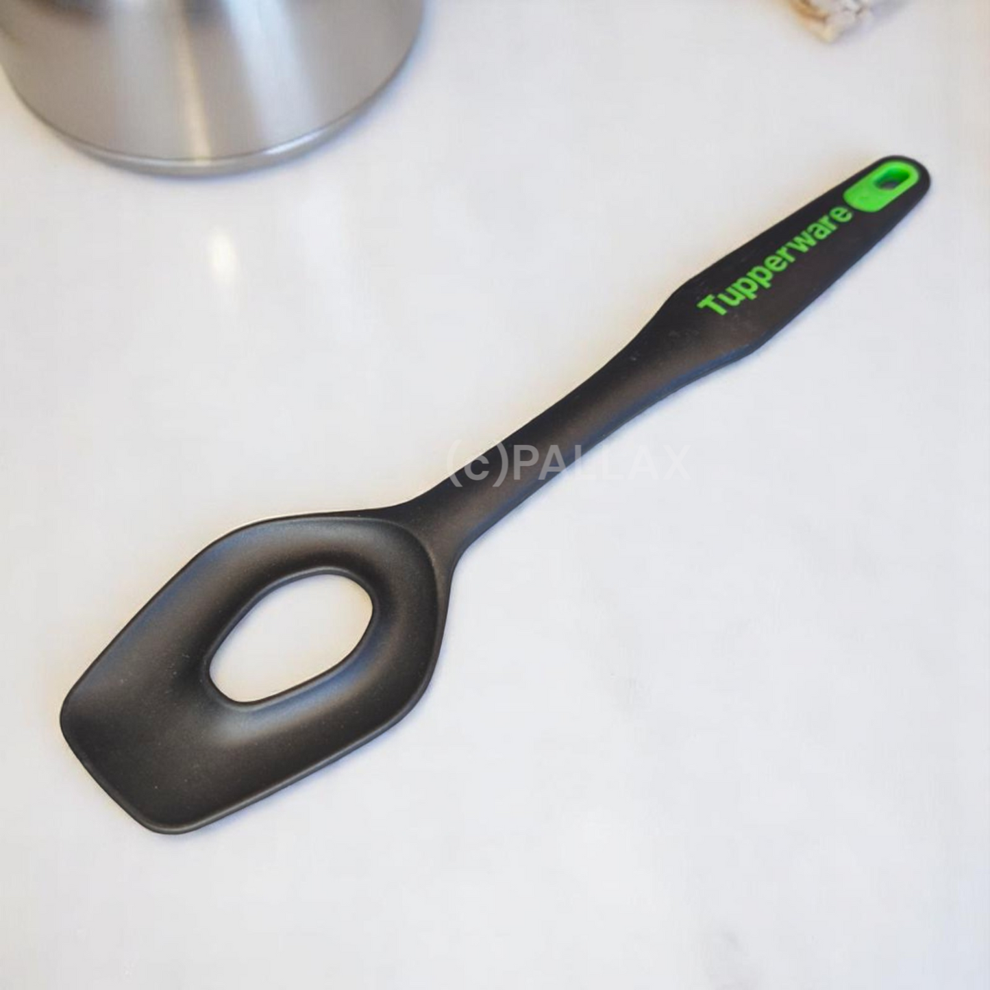 TUPPERWARE D163 GRIFFBEREIT RÜHRLÖFFEL SCHWARZ GRÜN