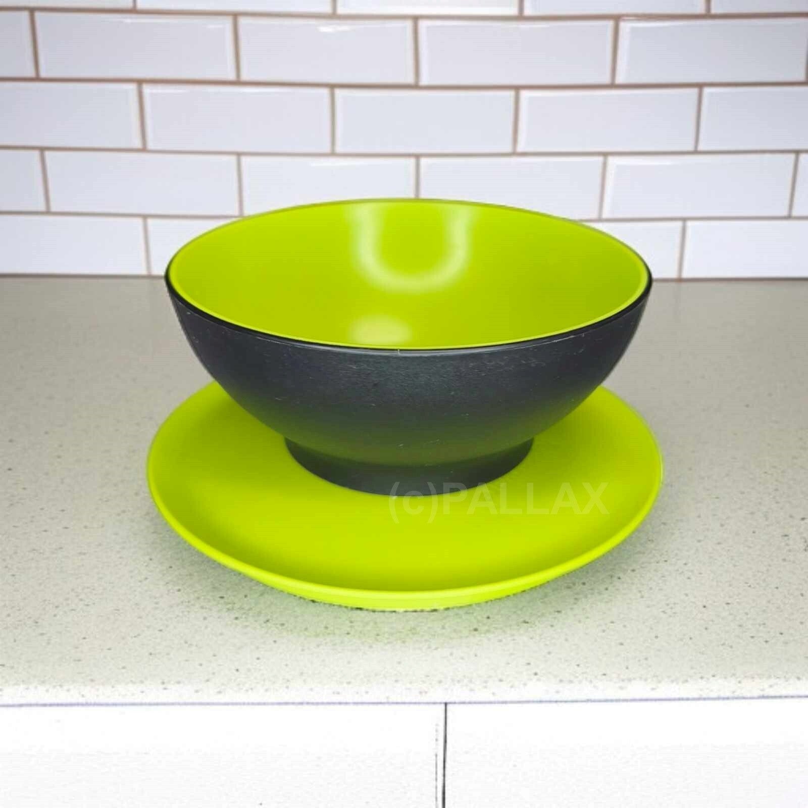 TUPPERWARE C156 ALLEGRA DESSERT-SCHÄLCHEN 275 ML GRÜN SCHWARZ SONDERFARBE