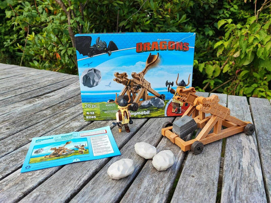 PLAYMOBIL 9245 DRAGONS - GROBIAN MIT KATAPULT