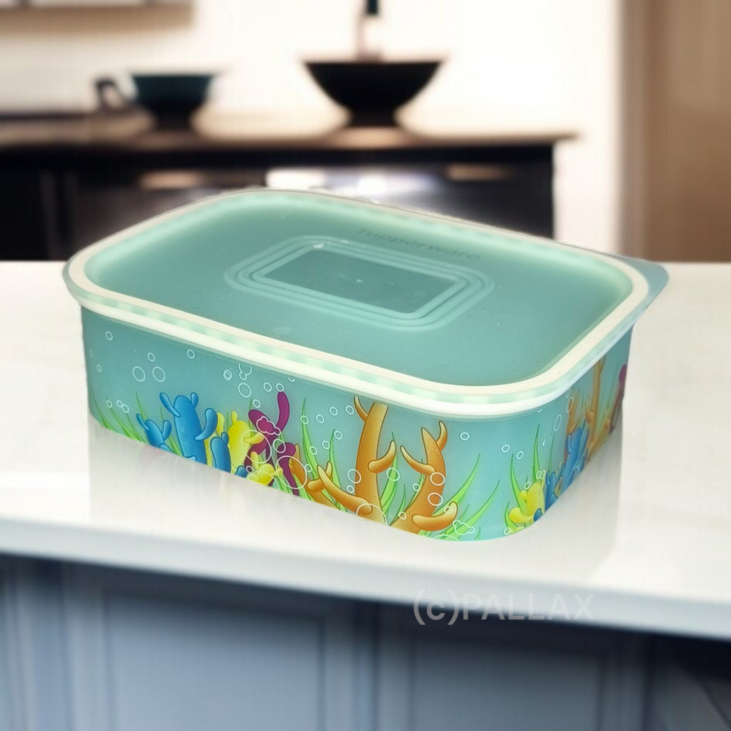 TUPPERWARE A150 QUADRO BEHÄLTER 500 ML AQUARIUM-MOTIV MINT