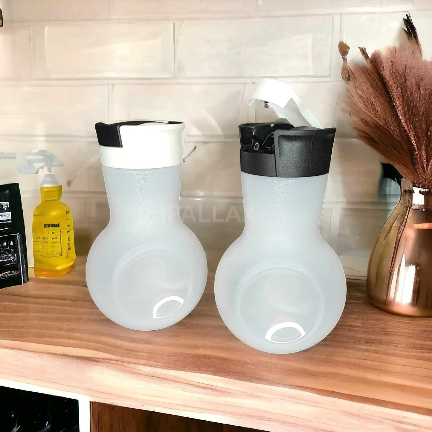 TUPPERWARE C161 ALLEGRA ESSIG- & ÖL-BEHÄLTER 320 ML SCHWARZ WEISS