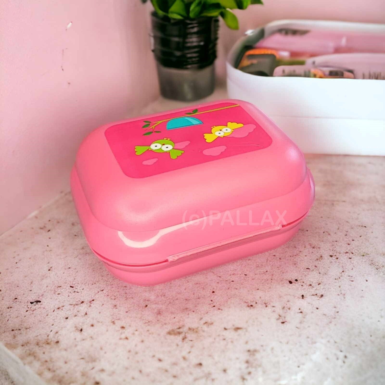 TUPPERWARE A27 MINI-TWIN ANGRY BIRDS ROSA BROTDOSE