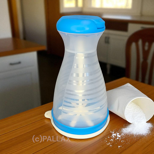 TUPPERWARE P23 COMBI-PLUS PUDERFEE BLAU WEISS PUDERZUCKER-MÜHLE