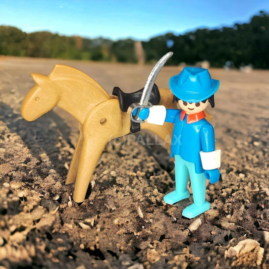 PLAYMOBIL 3353 US OFFIZIER MIT PFERD KLICKY WESTERN KAVALLERIE / 1975