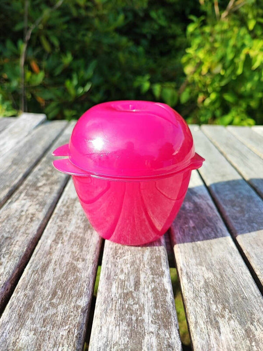 TUPPERWARE ÄPFELCHEN BIG APPLE APFELDOSE PAUSENBOX ROSAROT
