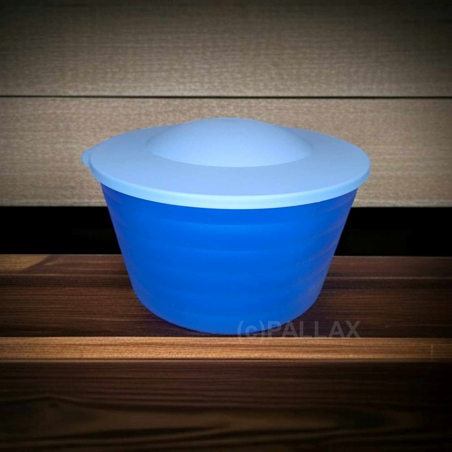 TUPPERWARE D71 SALATSCHLEUDER 4,5 L BLAU + FRISCHE-DECKEL SALATTROCKNER