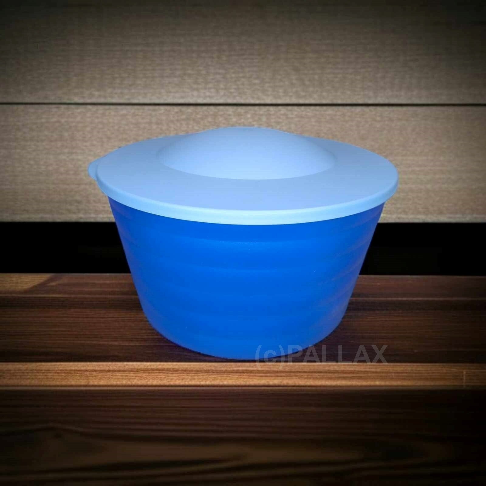 TUPPERWARE D71 SALATSCHLEUDER 4,5 L BLAU + FRISCHE-DECKEL SALATTROCKNER