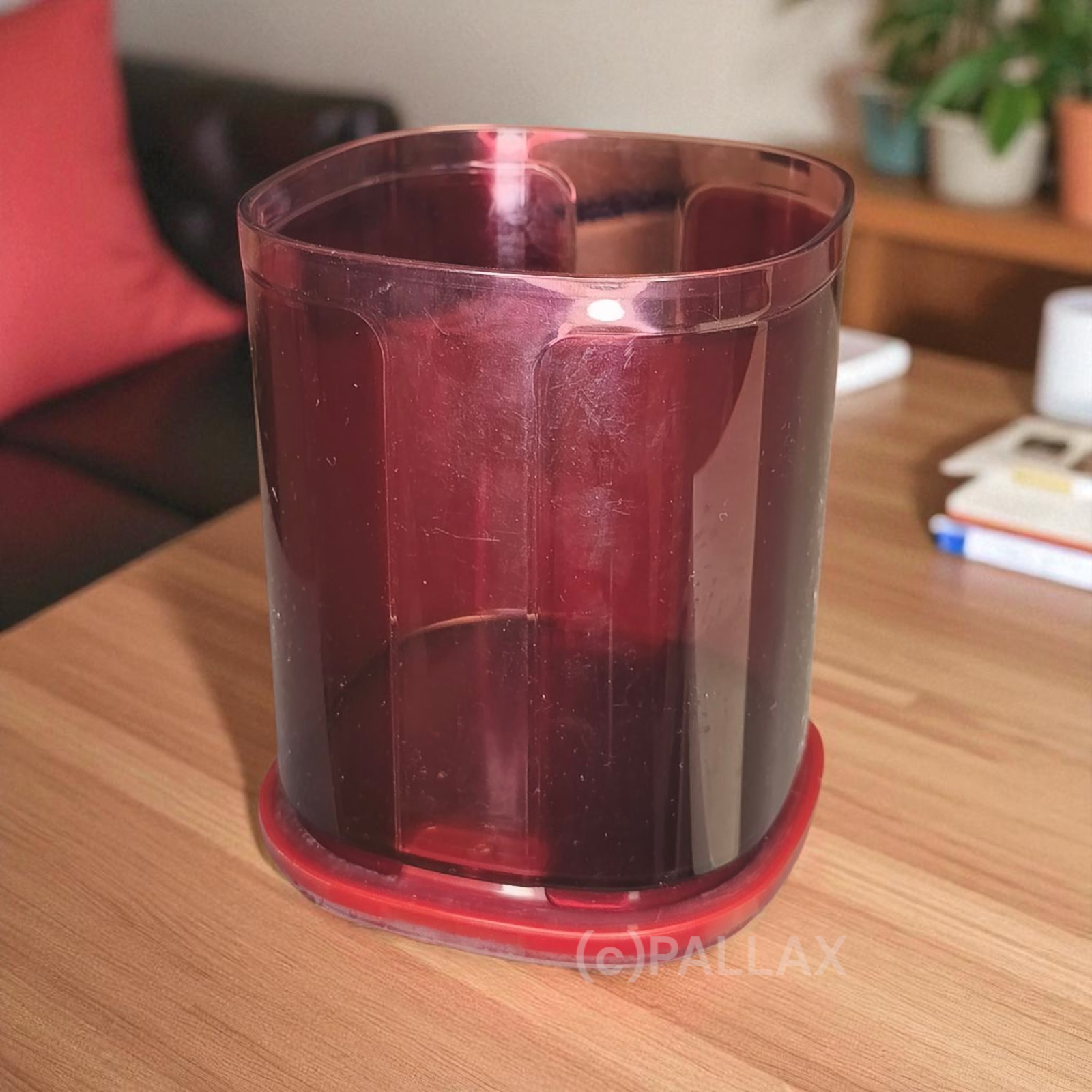 TUPPERWARE A35 SKYLINE 1,5 L ROT TRANSPARENT VORRATSBEHÄLTER KAFFEE TEE
