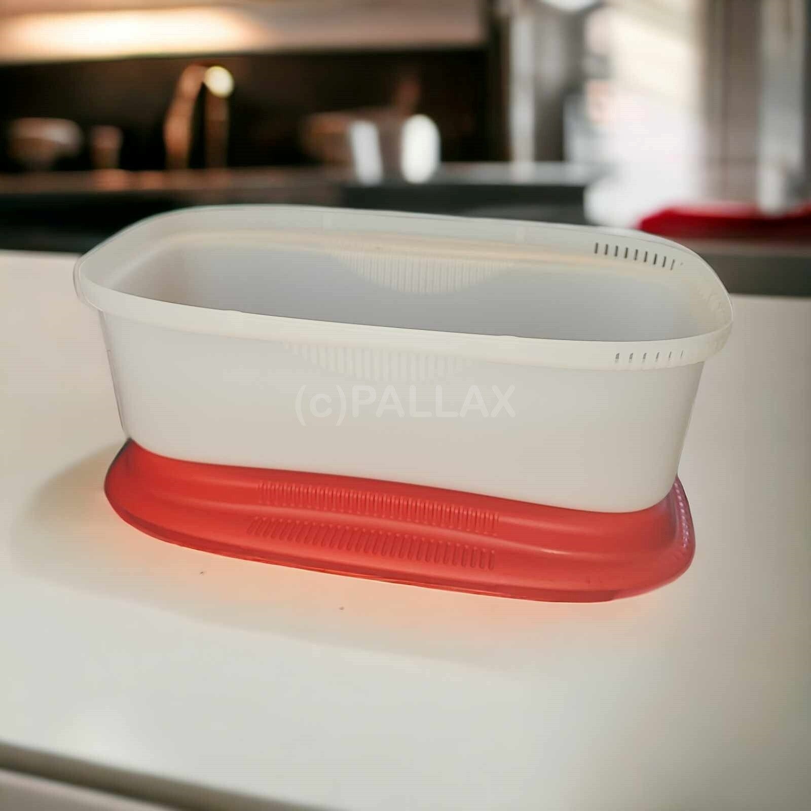 TUPPERWARE I57 PASTA-MEISTER 1,9 L ROT WEISS NUDELN AUS DER MIKROWELLE