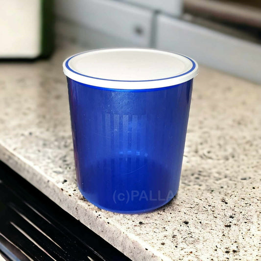 TUPPERWARE C101 PRISMA 2,0 L BLAU TRANSPARENT WEISS VORRATSDOSE