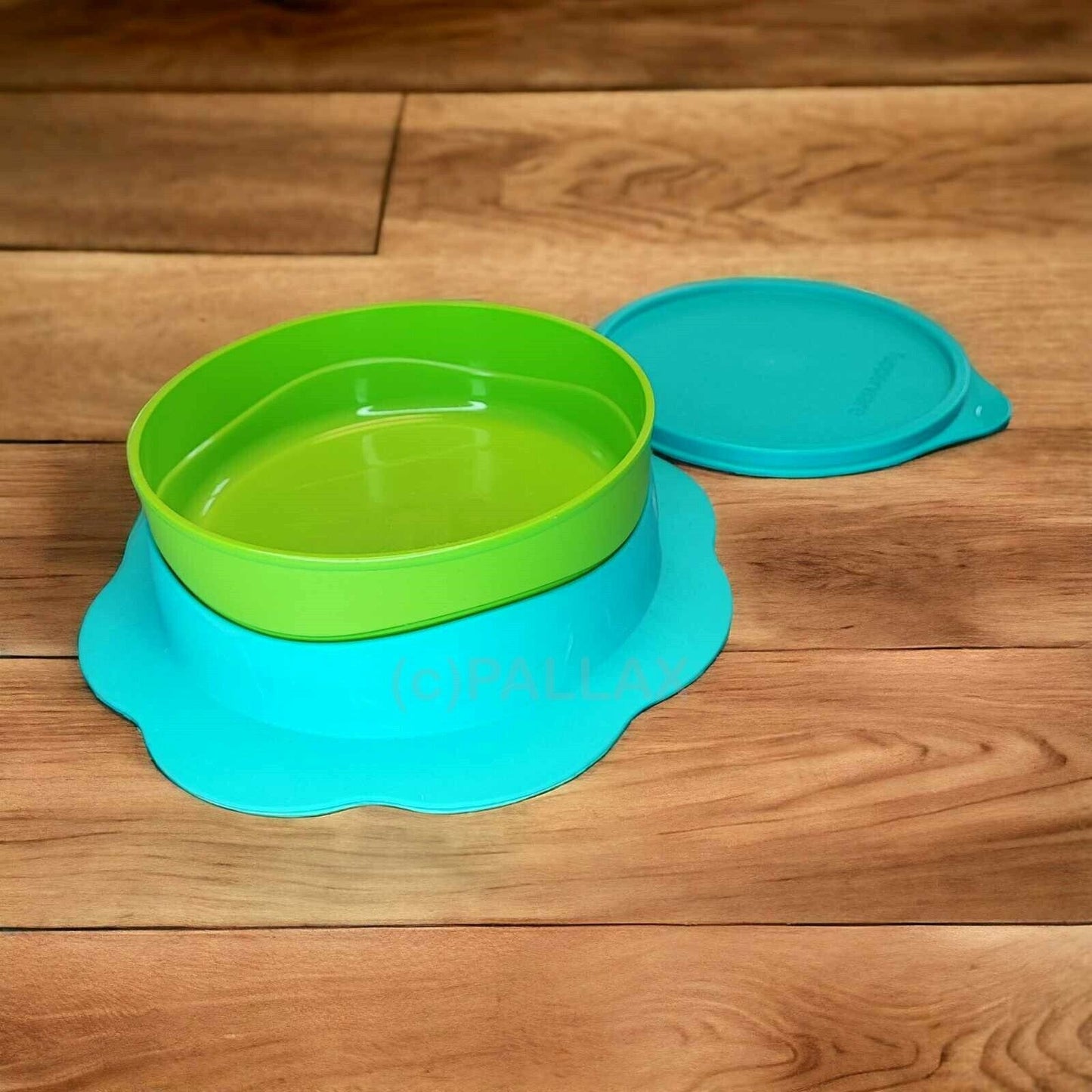 TUPPERWARE C118 TUPPERCARE KINDERTELLER 500 ML MIKROWELLE TÜRKIS GRÜN