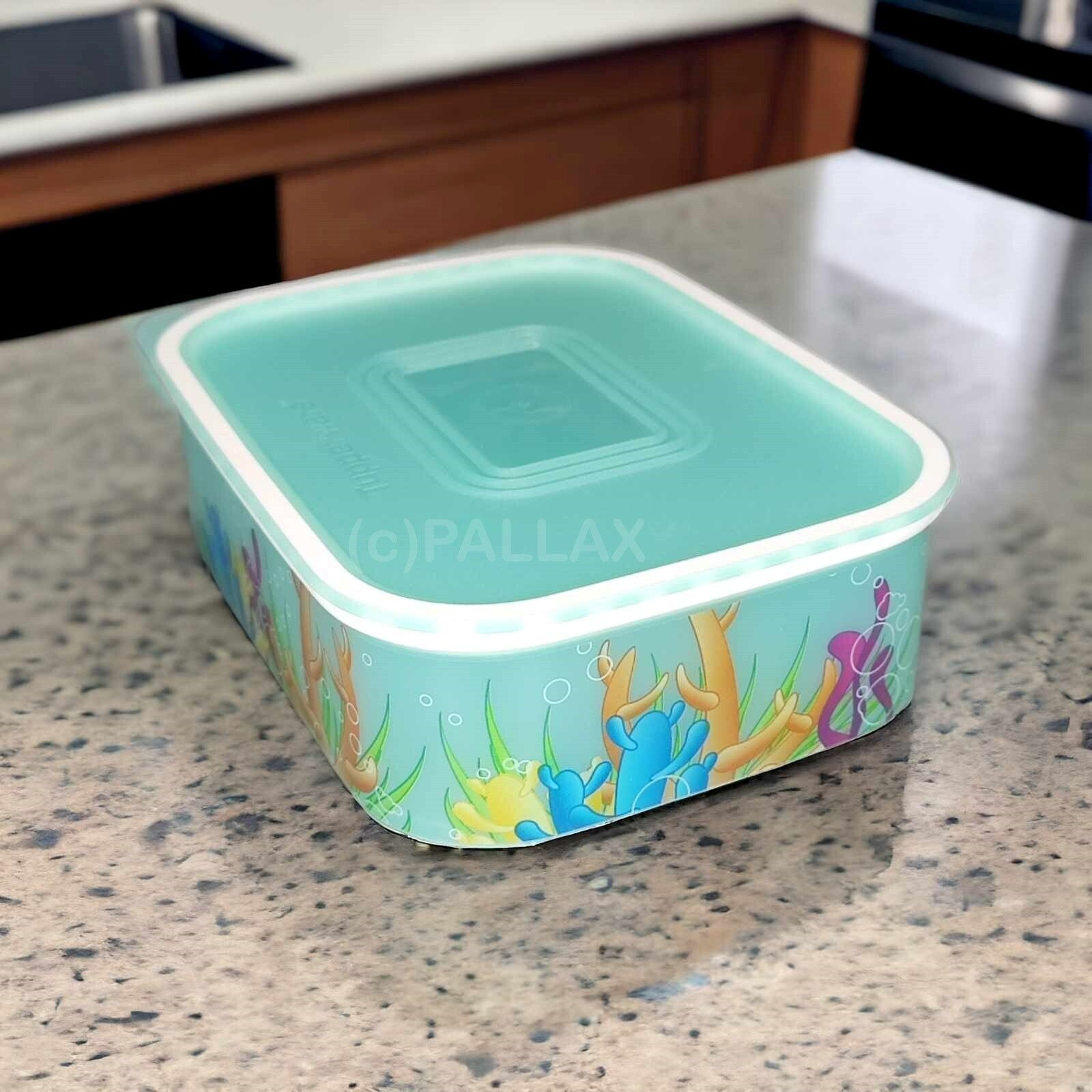 TUPPERWARE A150 QUADRO BEHÄLTER 500 ML AQUARIUM-MOTIV MINT