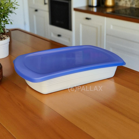 TUPPERWARE U12 FOUR SEASONS LUNCHBOX 1,0 L BLAU WEISS BROTDOSE