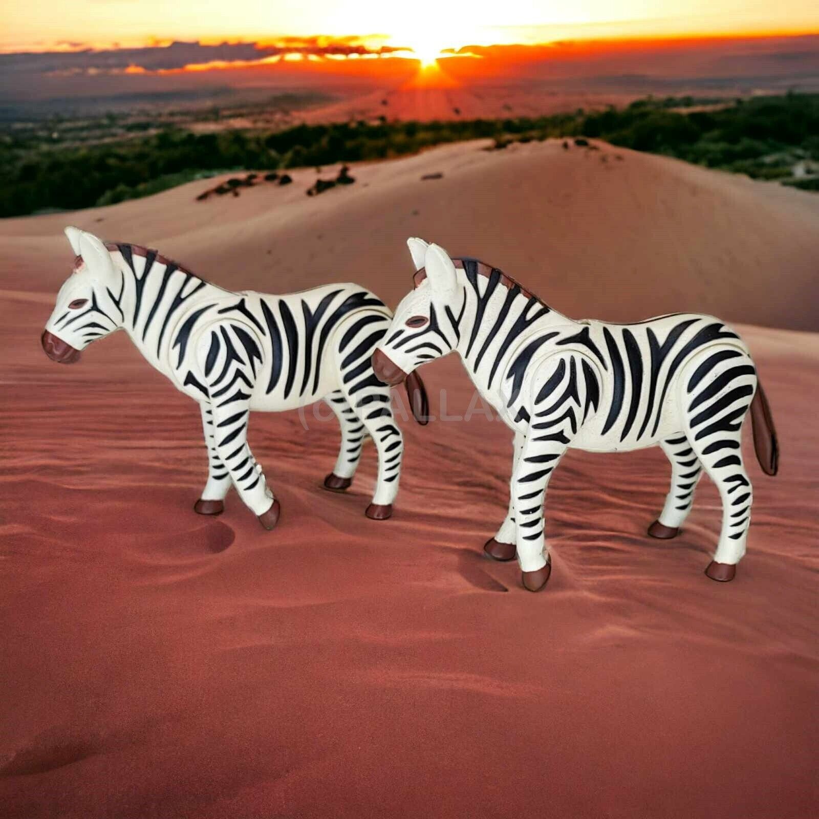 PLAYMOBIL 7036 ZEBRAS (2 STÜCK) ZOO SAFARI WILDNIS / 1994