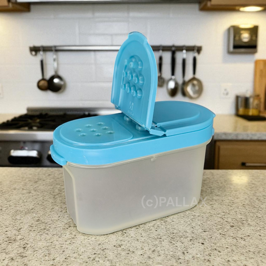 TUPPERWARE A90 GEWÜRZ-ZWERG 120 ML HELLBLAU GEWÜRZ-STREUER  SALZ PFEFFER
