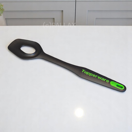 TUPPERWARE D163 GRIFFBEREIT RÜHRLÖFFEL SCHWARZ GRÜN